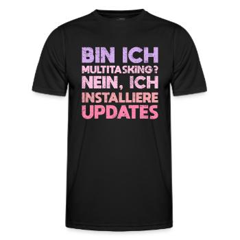 Bin Ich Multitasking? Nein, Ich Installiere... - Männer Funktions-T-Shirt - Schwarz - Vorne - AI Model Male 178 dark (178cm)