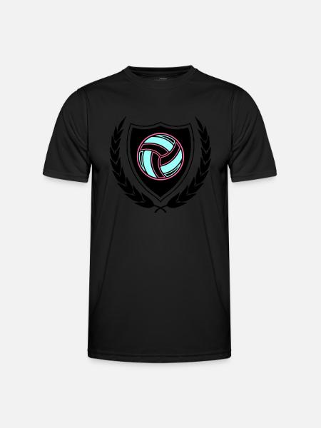 handball wappen - Männer Funktions-T-Shirt - Schwarz
