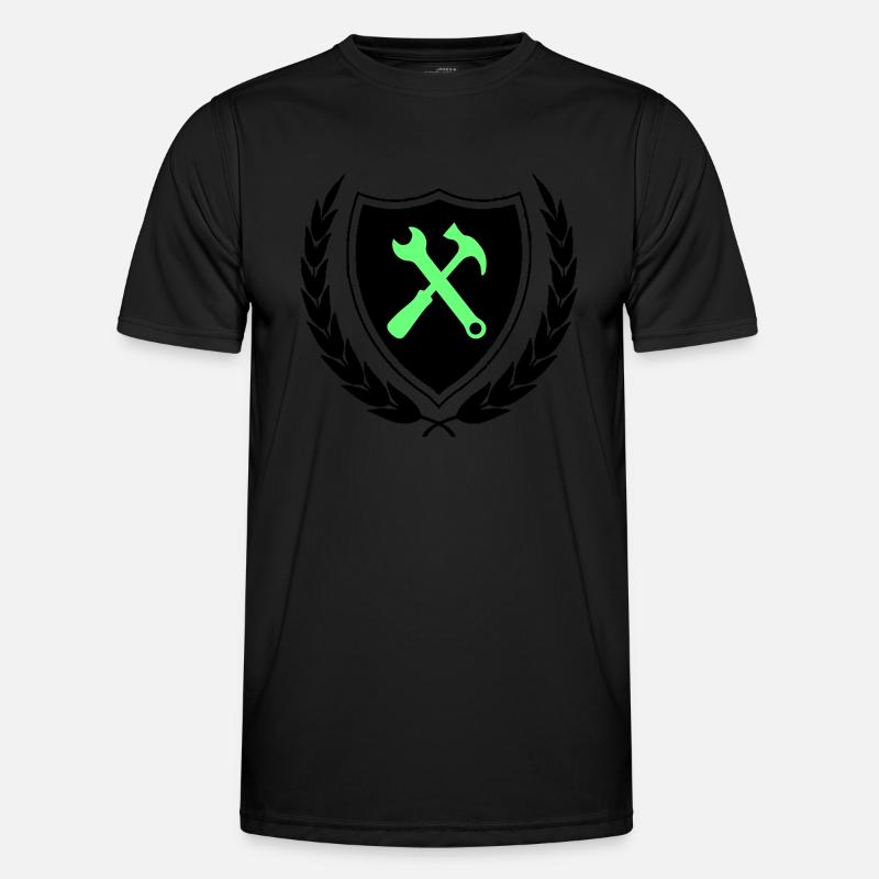 handwerker wappen - Männer Funktions-T-Shirt - Schwarz