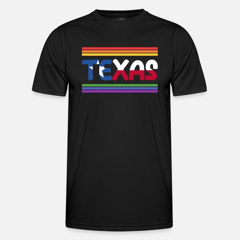 Conception du drapeau arc-en-ciel du Texas pour les Texans LGBT + T-shirt sport Homme