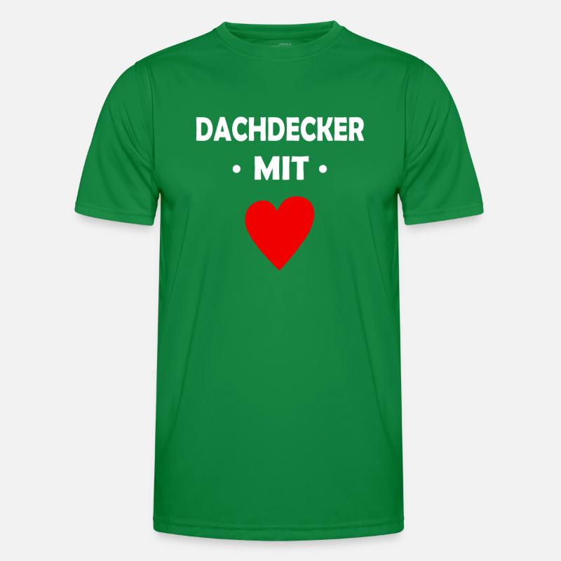 Dachdecker mit Herz Männer Funktions-T-Shirt