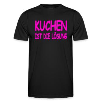 Kuchen - Männer Funktions-T-Shirt - Schwarz - Vorne - AI Model Male 178 dark (178cm)