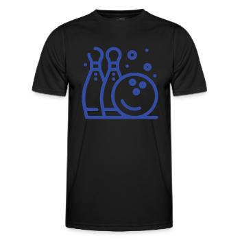 MAC Bowling - Men's Functional T-Shirt - black - Front - AI Model Male 178 dark (178cm)