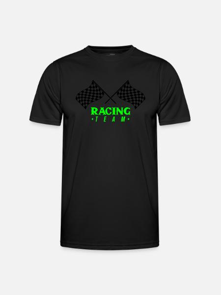 Racing Flag Team - Men's Functional T-Shirt - black