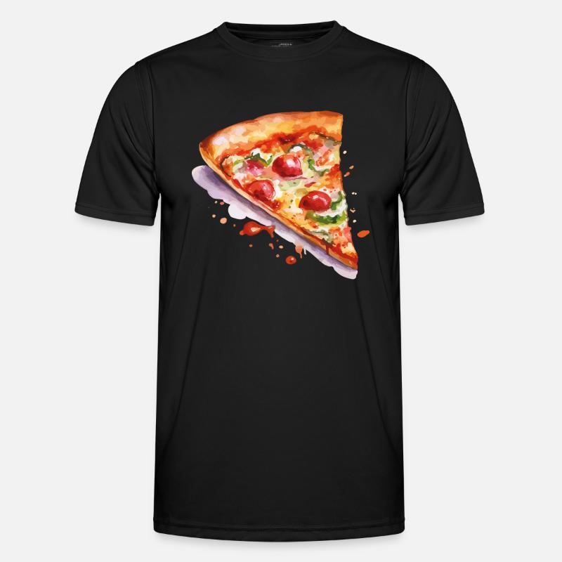 pizza - Men's Functional T-Shirt - black