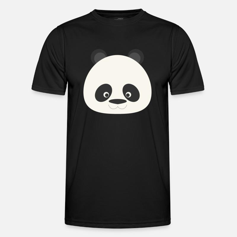 Panda - Männer Funktions-T-Shirt - Schwarz