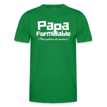 Papa formidable cadeau fête des pères - T-shirt sport Homme - vert - Devant - AI Model Male 178 dark (178cm)