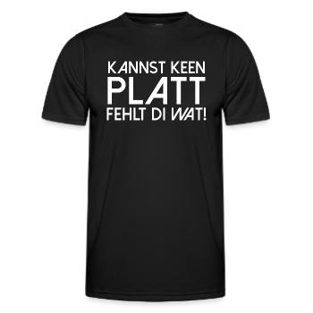 Kannst keen Platt fehlt di wat Plattdeutsch platt - Männer Funktions-T-Shirt - Schwarz - Vorne - AI Model Male 178 dark (178cm)