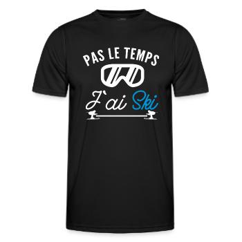 j ai ski / humour ski - T-shirt sport Homme - noir - Devant - AI Model Male 178 dark (178cm)