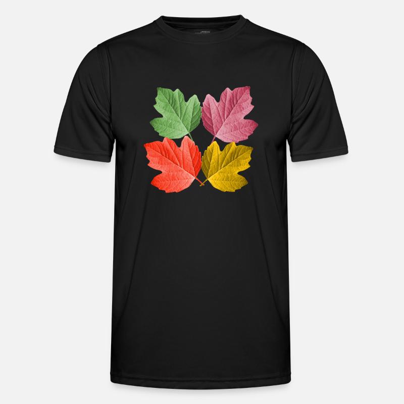 feuilles colorées en automne à partir d’un feuillage de feuille d’arbre T-shirt sport Homme