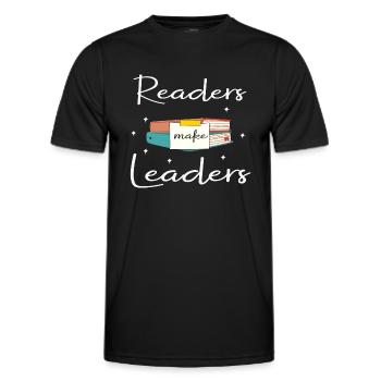 Mon livre sent mieux que votre tablette - T-shirt sport Homme - noir - Devant - AI Model Male 178 dark (178cm)