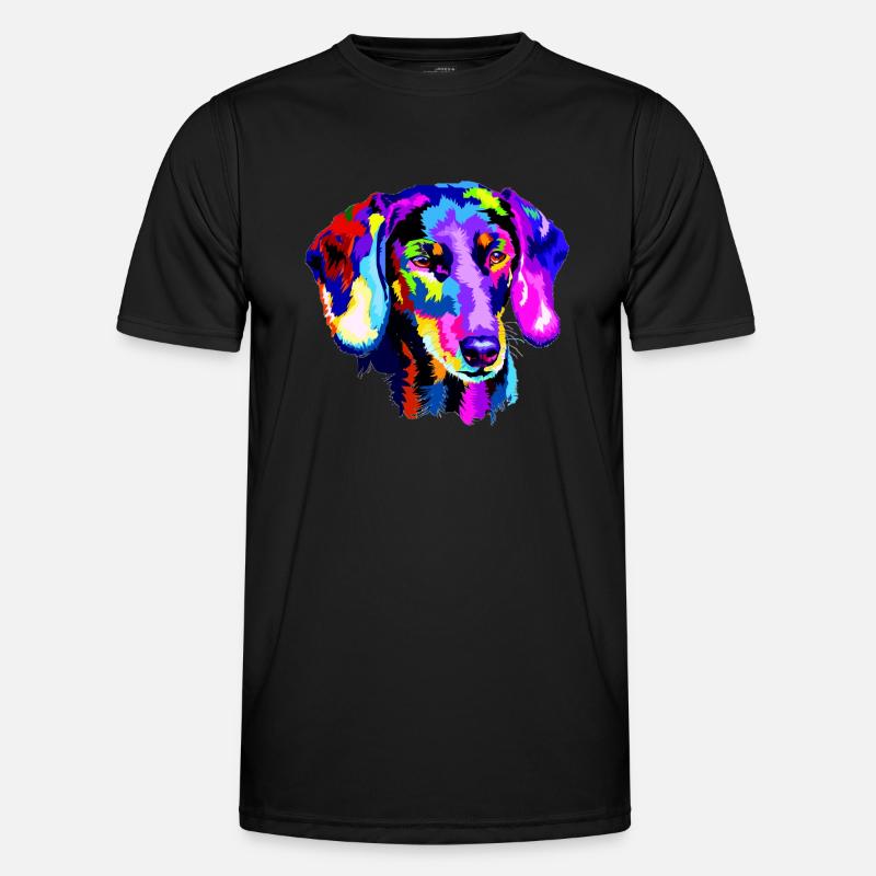 Stilisierter Dackel Männer Funktions-T-Shirt