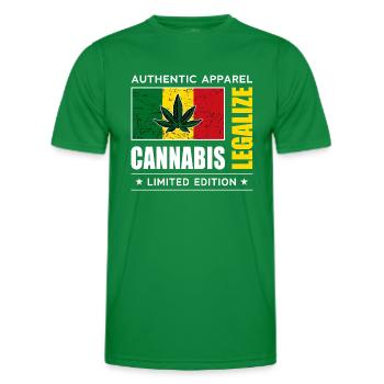 Cannabis - T-shirt sport Homme - vert - Devant - AI Model Male 178 dark (178cm)