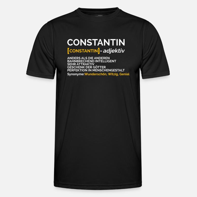 Constantin - Männer Funktions-T-Shirt - Schwarz