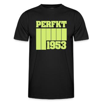 Perfect 1953 - Men's Functional T-Shirt - black - Front - AI Model Male 178 dark (178cm)