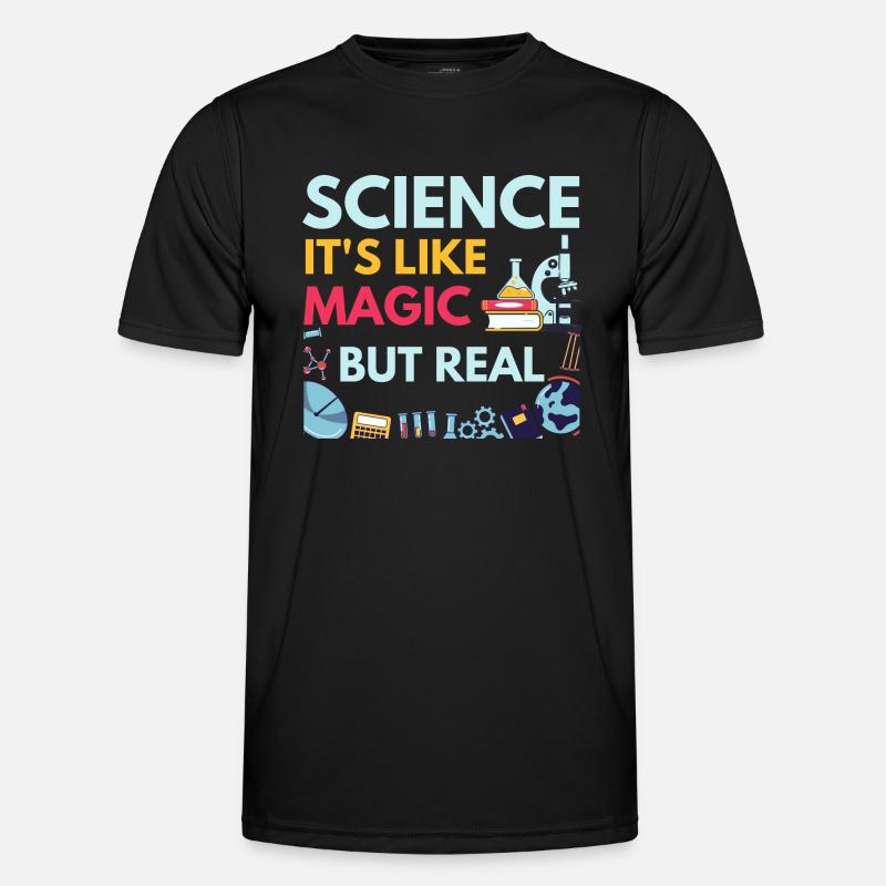 science it's like magic but real - Men's Functional T-Shirt - black