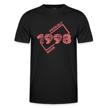 Geschenkidee 1998 - Männer Funktions-T-Shirt - Schwarz - Vorne - AI Model Male 178 dark (178cm)