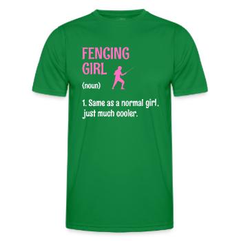 Fille d’escrime Same As A Normal Juste Beaucoup - T-shirt sport Homme - vert - Devant - AI Model Male 178 dark (178cm)