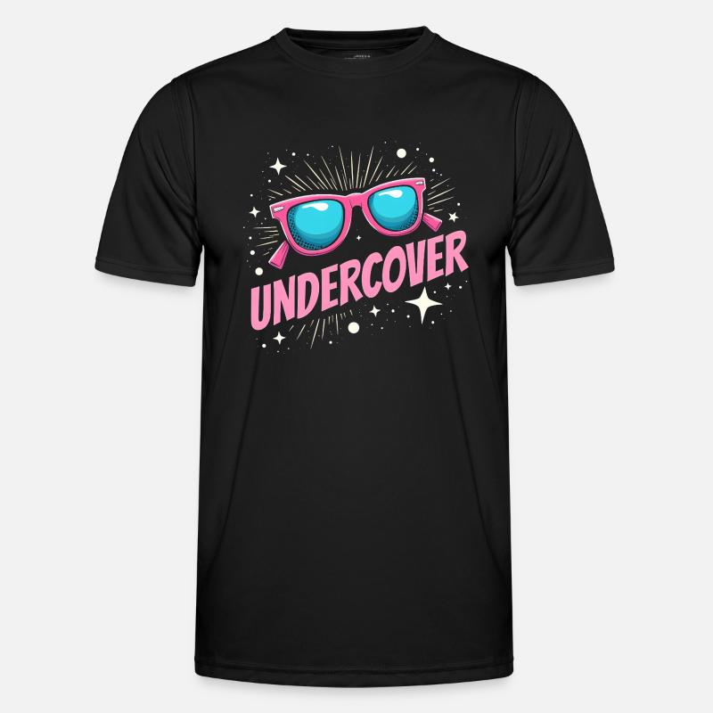 Undercover Costume - Sunglasses Fun - Men's Functional T-Shirt - black