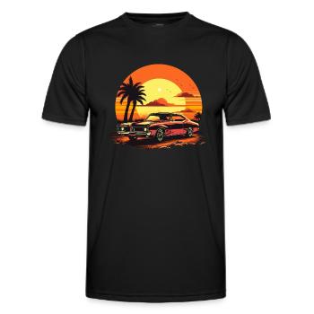 Classic Car Muscle-Car Retro Vintage - Männer Funktions-T-Shirt - Schwarz - Vorne - AI Model Male 178 dark (178cm)