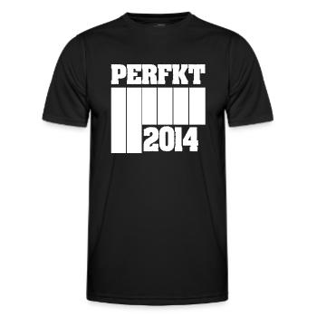 2014 2014 - Männer Funktions-T-Shirt - Schwarz - Vorne - AI Model Male 178 dark (178cm)