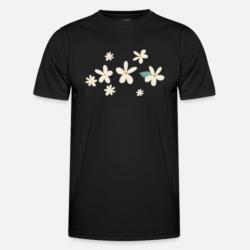 Flowers Daisies Gift Idea - Men's Functional T-Shirt - black