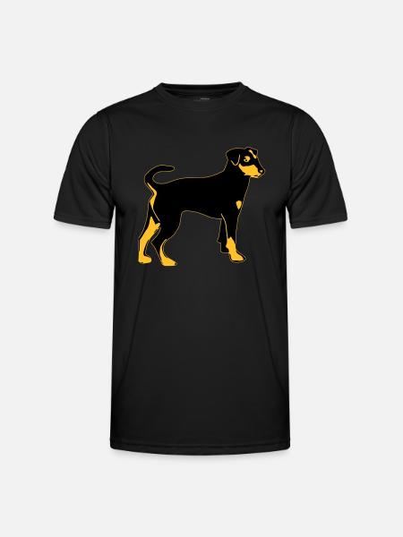 pinscher dog - Men's Functional T-Shirt - black