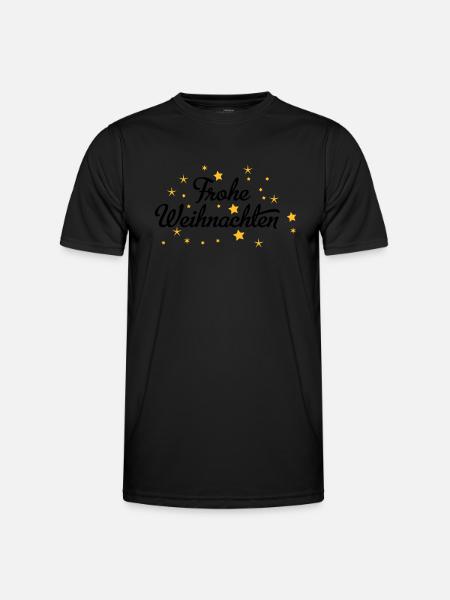 Frohe Weihnachten - Männer Funktions-T-Shirt - Schwarz