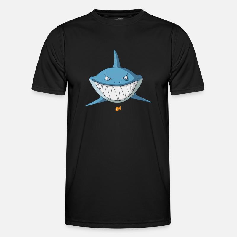 Shark comic grins - fun Men's Functional T-Shirt