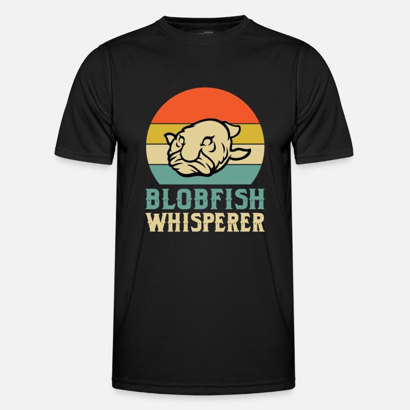 Blobfisch Flüsterer - Männer Funktions-T-Shirt - Schwarz