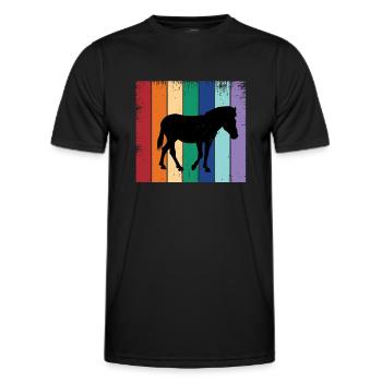 Zèbre - T-shirt sport Homme - noir - Devant - AI Model Male 178 dark (178cm)