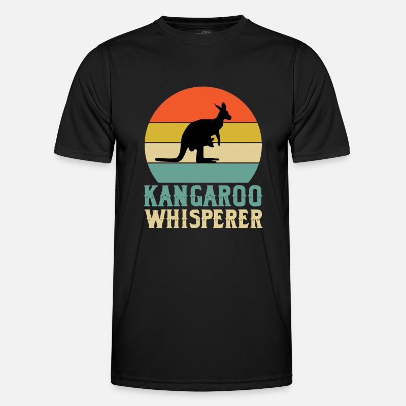 Känguru Flüsterer - Männer Funktions-T-Shirt - Schwarz