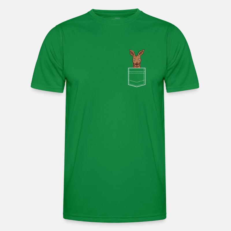 Cooles Känguru In Hemdtasche Männer Funktions-T-Shirt