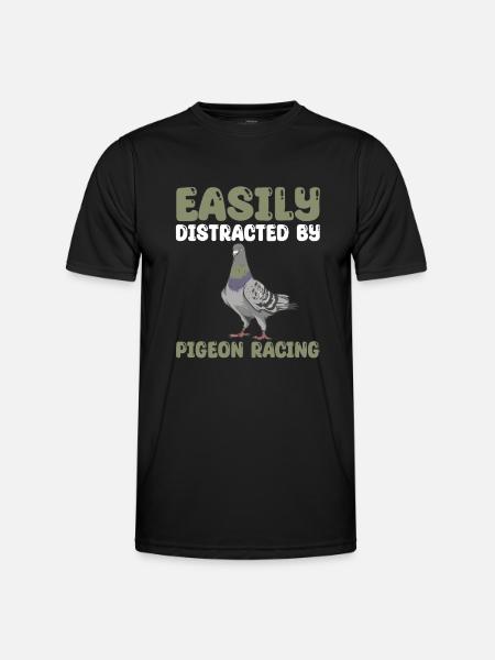pigeon racing gift - Men's Functional T-Shirt - black