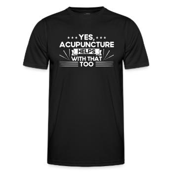 Acupuncture Médecine alternative Médecine chinoise - T-shirt sport Homme - noir - Devant - AI Model Male 178 dark (178cm)