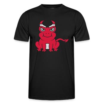 Demon Devil Horns Frog - Men's Functional T-Shirt - black - Front - AI Model Male 178 dark (178cm)
