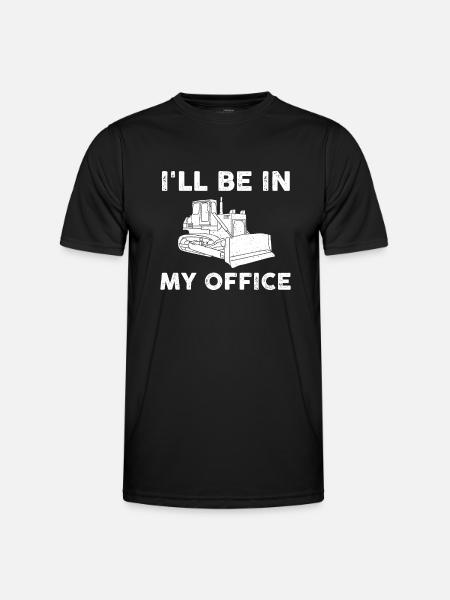 Funny Bulldozer T-Shirt - Men's Functional T-Shirt - black