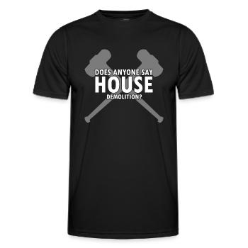 Hausabriss und Renovierungs Design - Männer Funktions-T-Shirt - Schwarz - Vorne - AI Model Male 178 dark (178cm)