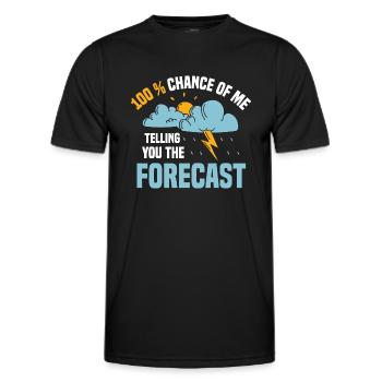 100% Chance Of Me Telling You The Forecast Meteor - Men's Functional T-Shirt - black - Front - AI Model Male 178 dark (178cm)
