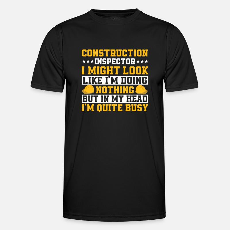 Building inspector Spruch - Men's Functional T-Shirt - black