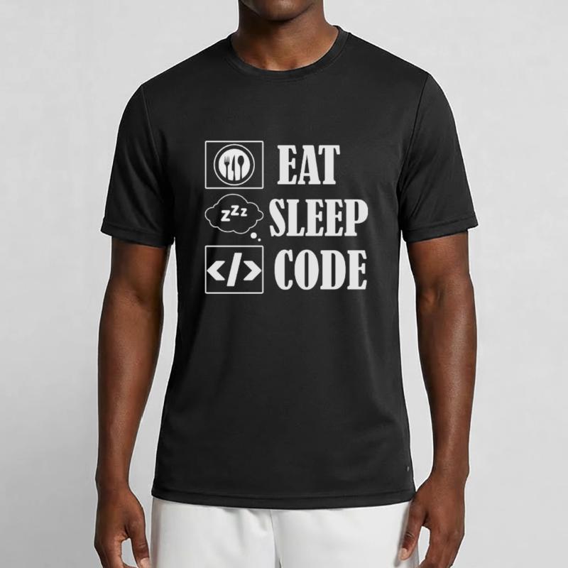 Eat Sleep Code Coding Software Men's Functional T-Shirt