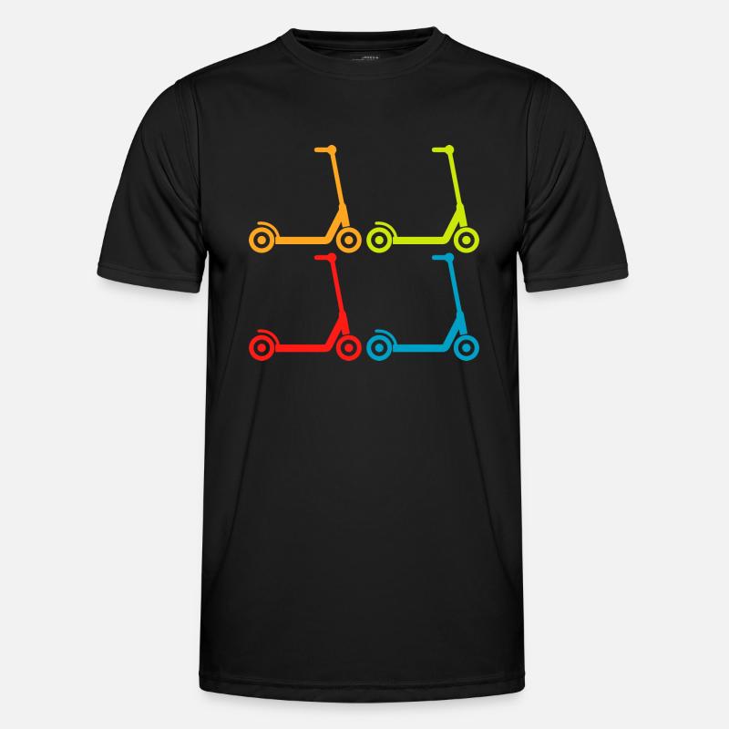 E-Scooter E-Roller Scooter - Men's Functional T-Shirt - black