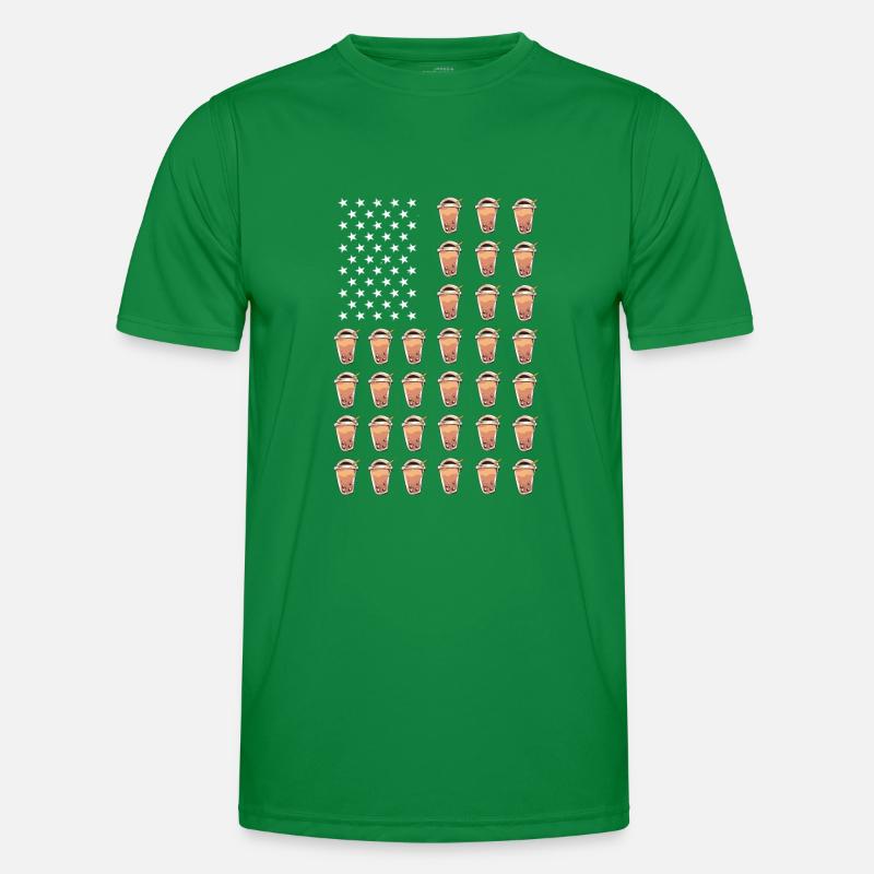 Bubble Tea USA Drapeau T-shirt sport Homme