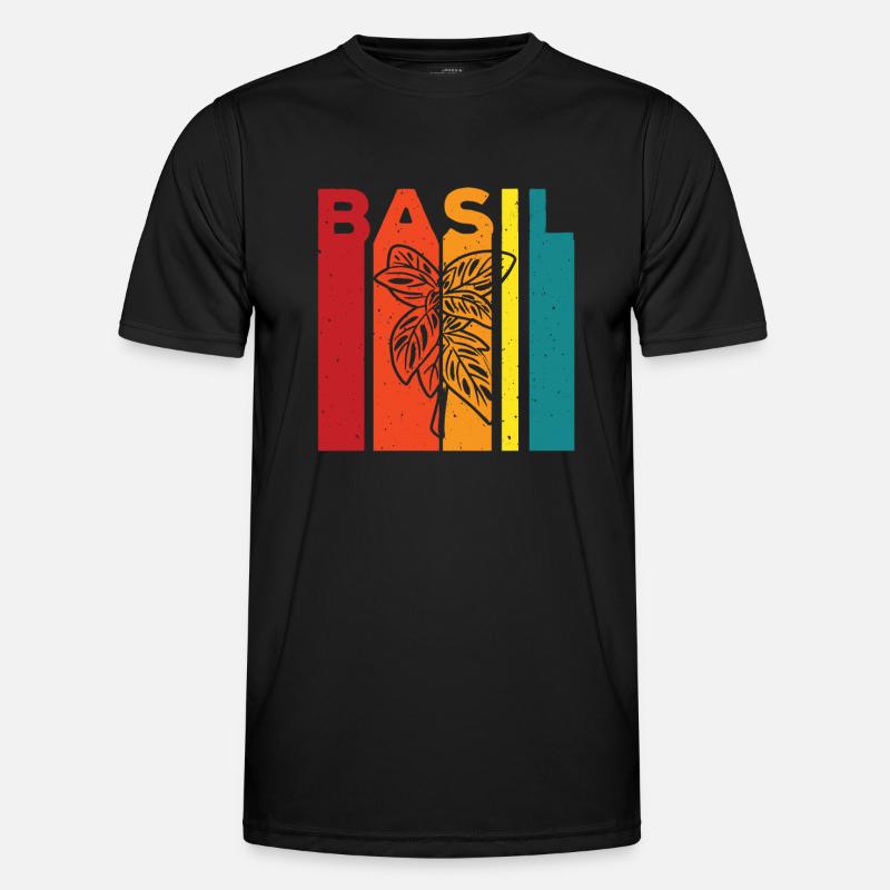 Basilikum - Männer Funktions-T-Shirt - Schwarz