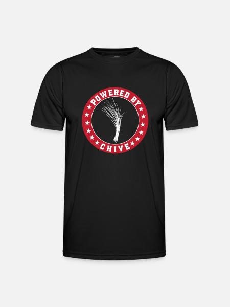 Funny Chives Lover Outfit - Men's Functional T-Shirt - black