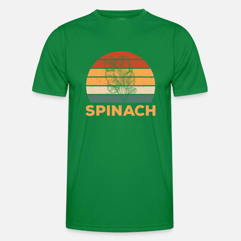 Retro Spinat Design Männer Funktions-T-Shirt
