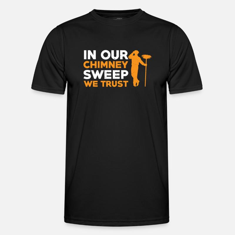 Cool chimney sweep design - Men's Functional T-Shirt - black
