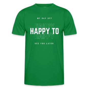 Rest day - Men's Functional T-Shirt - kelly green - Front - AI Model Male 178 dark (178cm)