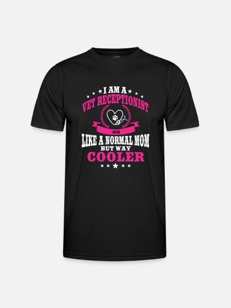 Funny veterinarian receptionist mother - Men's Functional T-Shirt - black