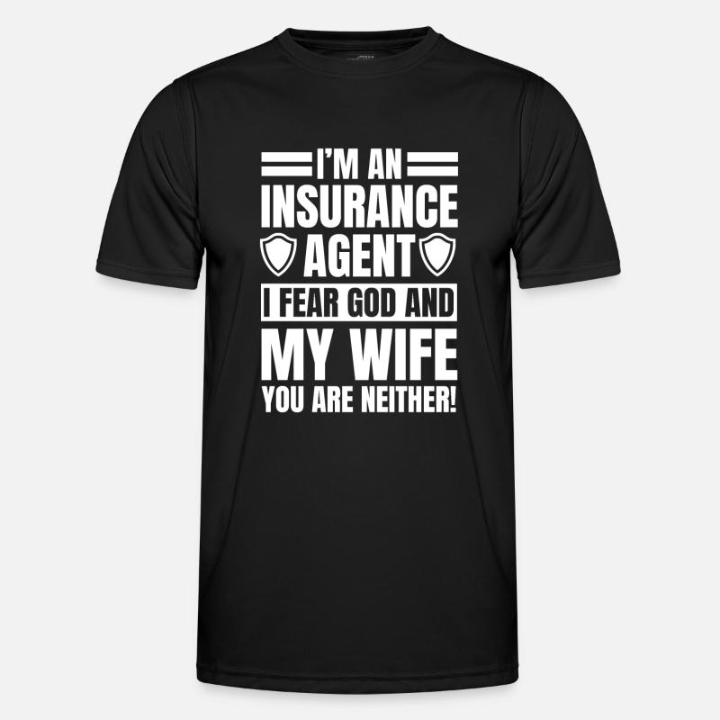 Versicherungsvertreter - Männer Funktions-T-Shirt - Schwarz